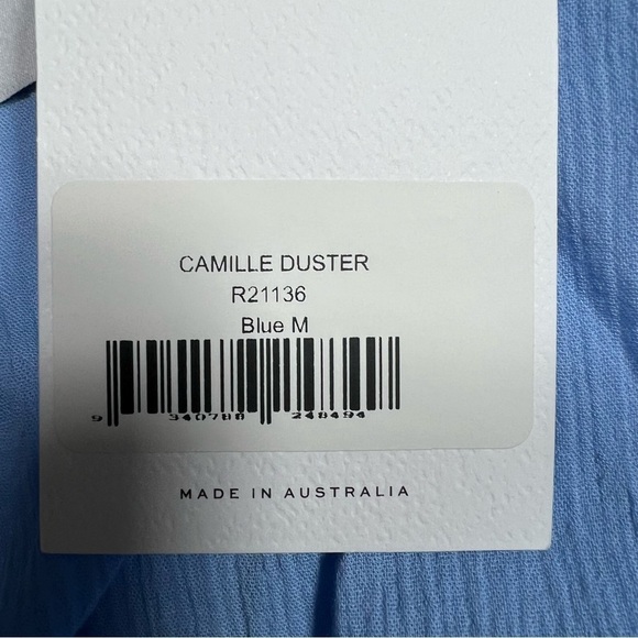 Rumer | Coastal Ocean Beachy Vacation Camille Duster Cover Up In Blue | M - Picture 10 of 11